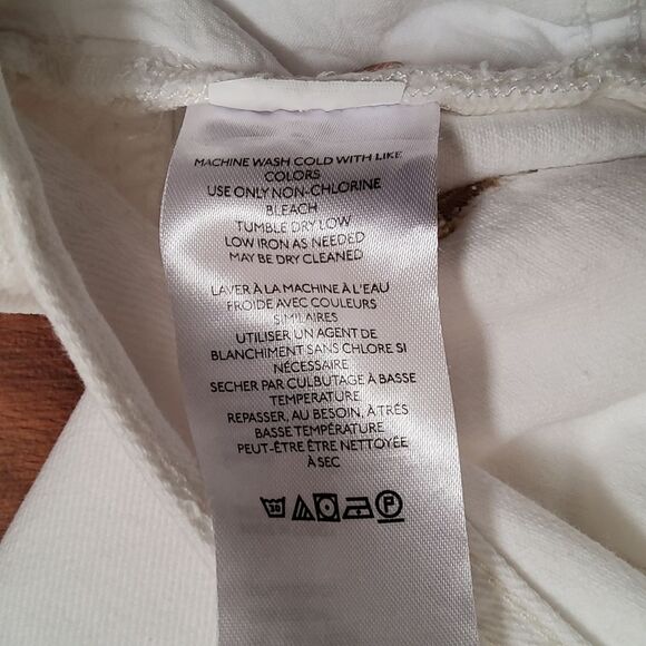 Free People We The Free Maggie Destroyed Distressed White Denim Jeans 26 - Picture 8 of 9